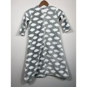 HB Baby Sleep Sack 18-24M Gray Cloud Plush Zip Wearable Blanket